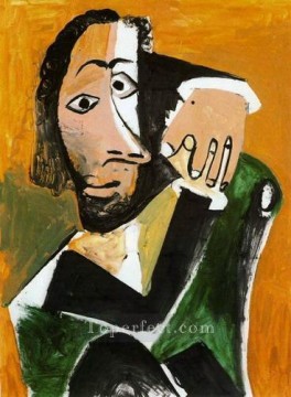 Homme assis 2 1971 Cubismo Pinturas al óleo
